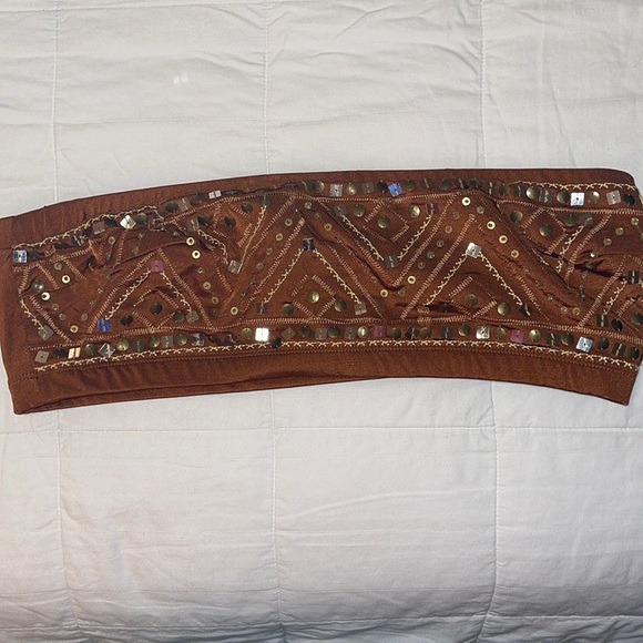 I.N.C. Grecian style Rust Bandeau Swim Top XL - Picture 7 of 9